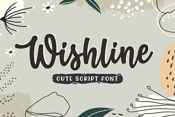 Wishline Cute Script Font Cricut Cursive Fonts