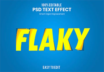 Flaky - Layered PSD Text Effect