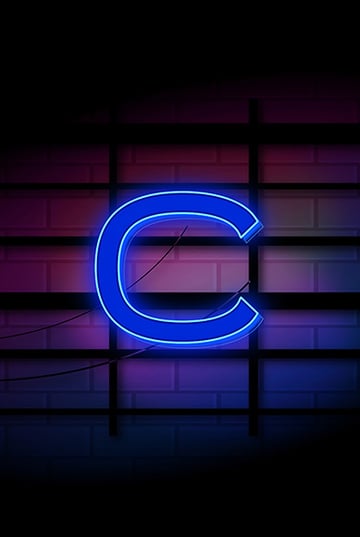 The Letter C in Different Fonts: Neon Text Effects
