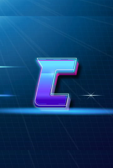 The Letter C in Different Fonts: Cinematic Light Text Effect