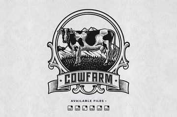 Vintage Cowfarm Logo