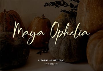 Maya Ophelia Signature font