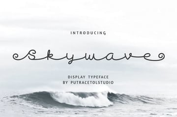 sky wave nautical fonts