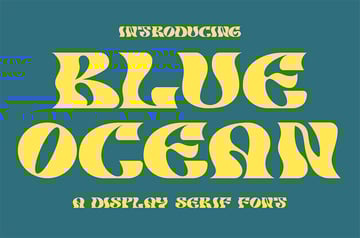 blue ocean nautical font