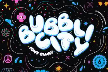 cartoon bubble font