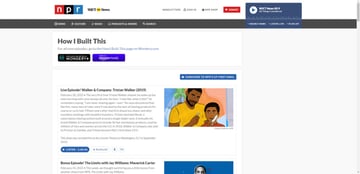 The most recent episodes from the How I Built This podcast are shown