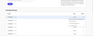 In SiteGround, go to Security and Backups to restore the latest version of your database (or entire site) with just a couple clicks.