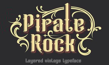 Pirate Rock Vintage Postcard Typeface