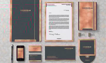 Rose Gold Corporate Branding Kit Template