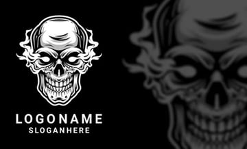 Flaming Skull Logo Design