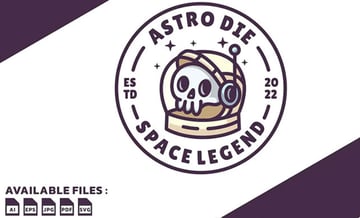 Astronaut Skull Logo