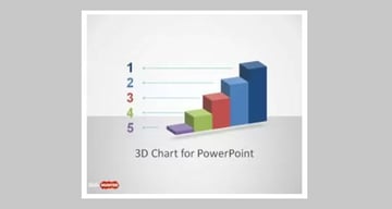 3D Concept Bar Chart Design for PowerPoint