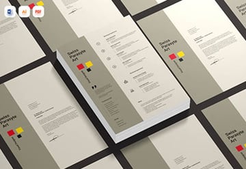 Artsy CV Template for Google Docs & Word