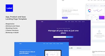 Label Software and App Landing Page Template