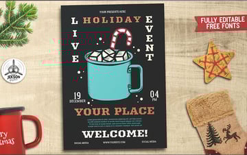 Live Christmas Holiday Event Flyer