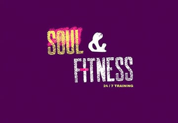 Gym Name Logo Made With Stencil Typeface