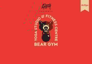Bear Gym Logo Template