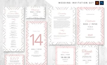 Modern Wedding Invitation Menu Banner Template