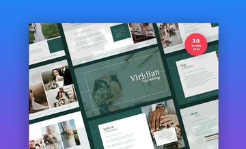 Viridian Wedding Slide Background Template