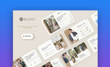 Blissy Wedding Slide Background PowerPoint Template