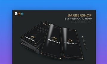 Barber shop business card