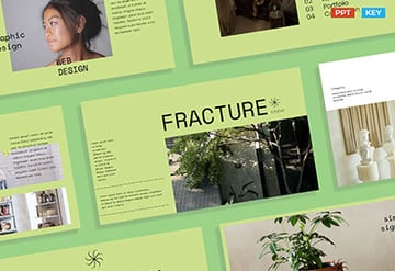 Fracture Green Aesthetic Creative Slides