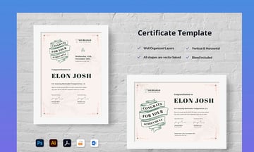 Clean Certificate Template