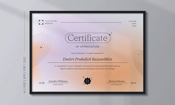 Word template certificate