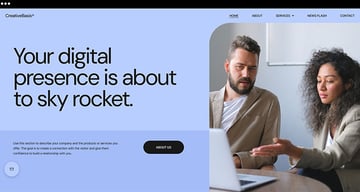 Elementor landing page for services
