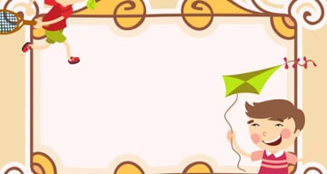 Sweet Cartoon Photo Frame Powerpoint Templates