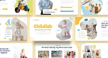 Childish Kids and Baby PowerPoint Template