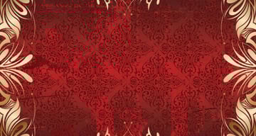 Golden Floral Frame Powerpoint Templates