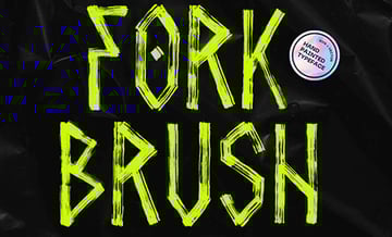 Fork Brush SVG - Logo Font