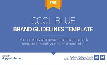 Free Brand Book Template Cool Blue