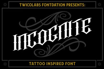 incognite tattoo font