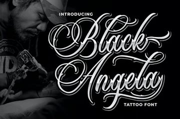 angela tattoo font