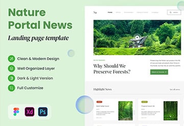 Natura Nature News Portal Website