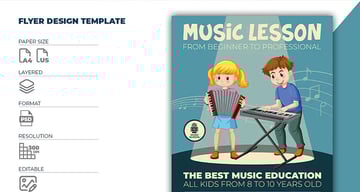 Kids Music Lesson Flyer Template
