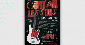Guitar Lessons Flyer Template V2