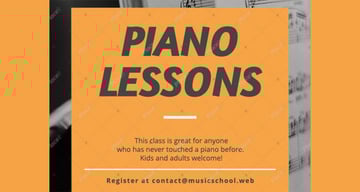 Piano Lessons Flyer