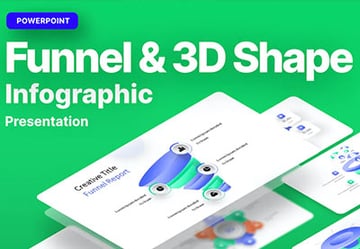 Funnel & 3D Shape Infographic PowerPoint Template