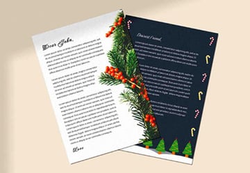 Free Google Slides Christmas Letter PowerPoint Template