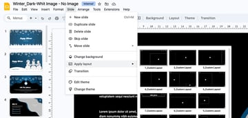 Winter Creative Google Slides Template