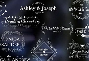 Romantic Wedding Title Templates