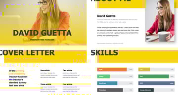 Yellow Resume Powerpoint Template FREE