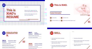 Free Business Self Introduce Resume PowerPoint Template