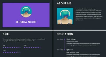 Purple self introduction ppt template