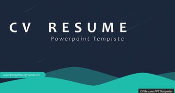CV Resume Powerpoint Templates