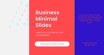 Business minimal slides