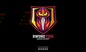 Fire Sword and Shield Logo
